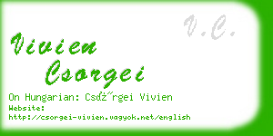 vivien csorgei business card